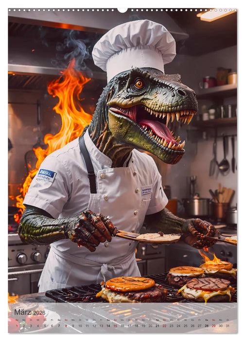 Jurassic Alltag - Dinos überall (CALVENDO Wandkalender 2026)