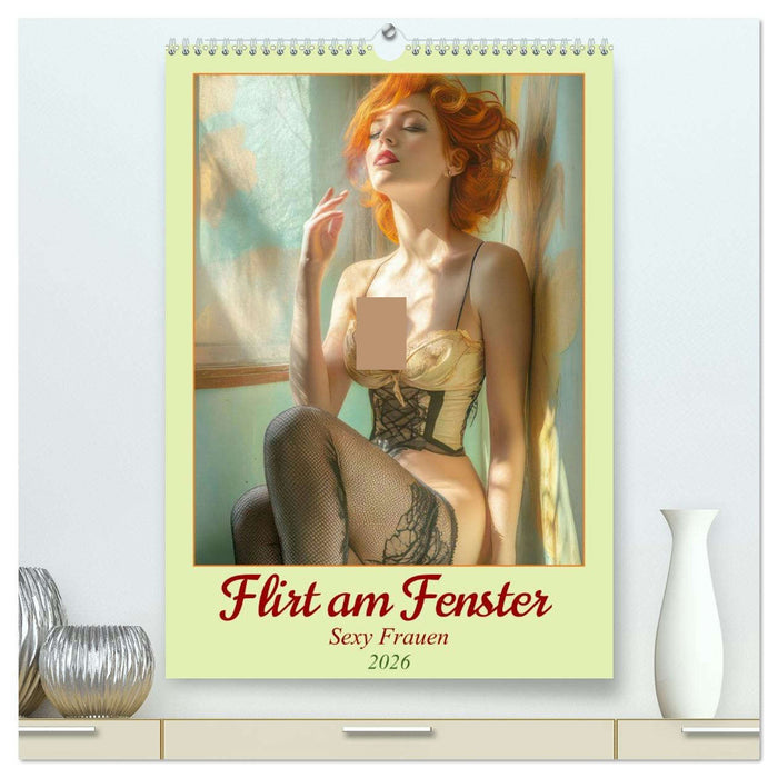 Flirt am Fenster - Sexy Frauen (CALVENDO Premium Wandkalender 2026)
