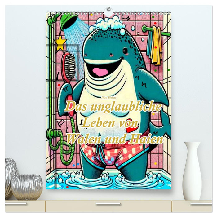 Das unglaubliche Leben von Walen und Haien (CALVENDO Premium Wandkalender 2026)