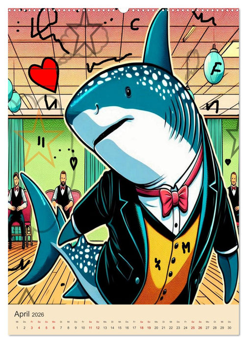 Das unglaubliche Leben von Walen und Haien (CALVENDO Premium Wandkalender 2026)