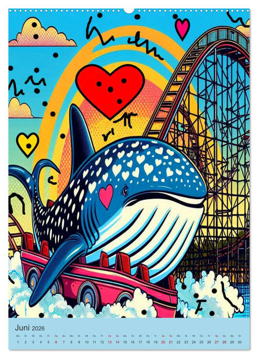 Das unglaubliche Leben von Walen und Haien (CALVENDO Premium Wandkalender 2026)