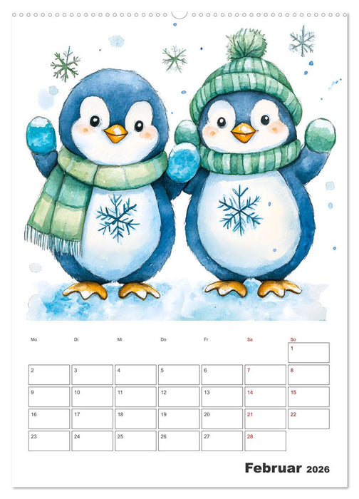 Mein tierischer Planer - Spaßiger Notiz-Kalender für Kinder (CALVENDO Premium Wandkalender 2026)