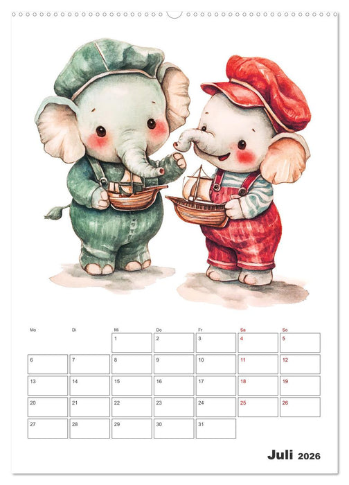 Mein tierischer Planer - Spaßiger Notiz-Kalender für Kinder (CALVENDO Premium Wandkalender 2026)