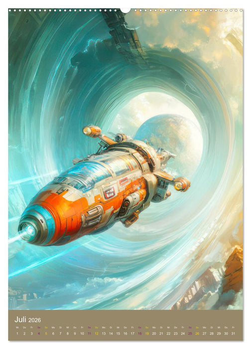 Science-Fiction Zukunftsvisionen (CALVENDO Premium Wandkalender 2026)