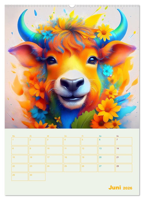 Tiere im Farbenrausch (CALVENDO Wandkalender 2026)