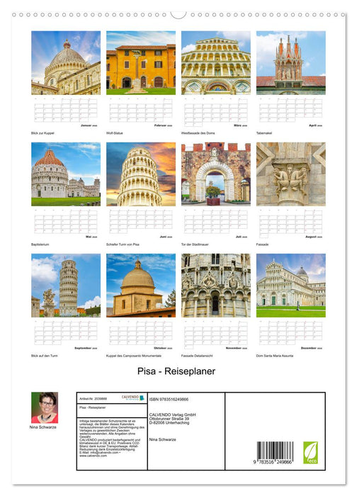 Pisa - Reiseplaner (CALVENDO Premium Wandkalender 2026)