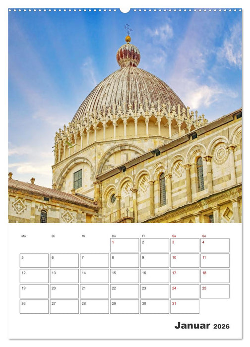 Pisa - Reiseplaner (CALVENDO Premium Wandkalender 2026)