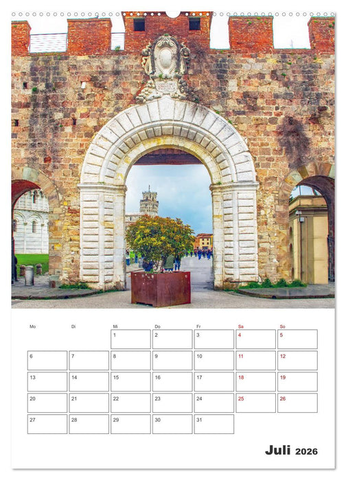 Pisa - Reiseplaner (CALVENDO Premium Wandkalender 2026)