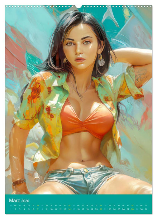 Erotische fantasievolle Schönheiten (CALVENDO Premium Wandkalender 2026)