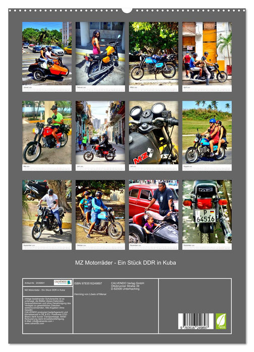 MZ Motorräder - Ein Stück DDR in Kuba (CALVENDO Premium Wandkalender 2026)