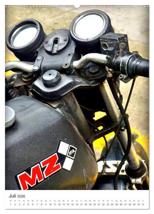 MZ Motorräder - Ein Stück DDR in Kuba (CALVENDO Premium Wandkalender 2026)