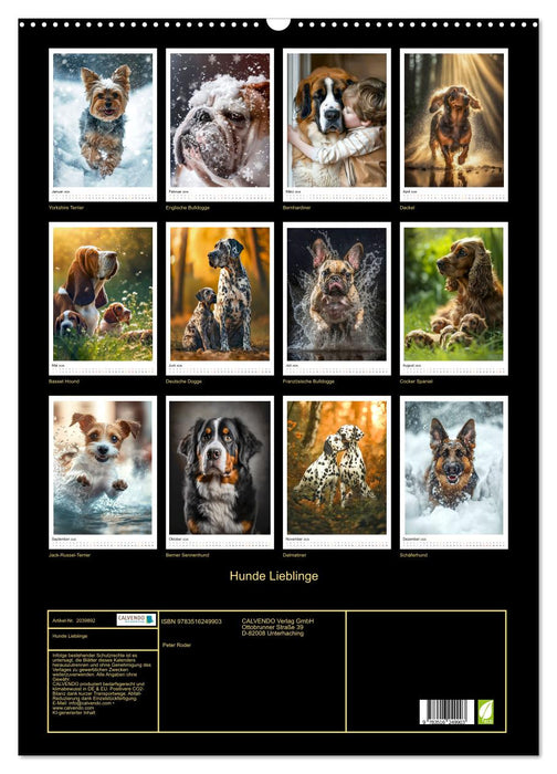 Hunde Lieblinge (CALVENDO Wandkalender 2026)