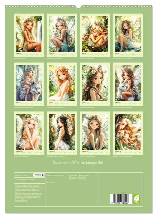 Zauberhafte Elfen im Manga-Stil (CALVENDO Premium Wandkalender 2026)