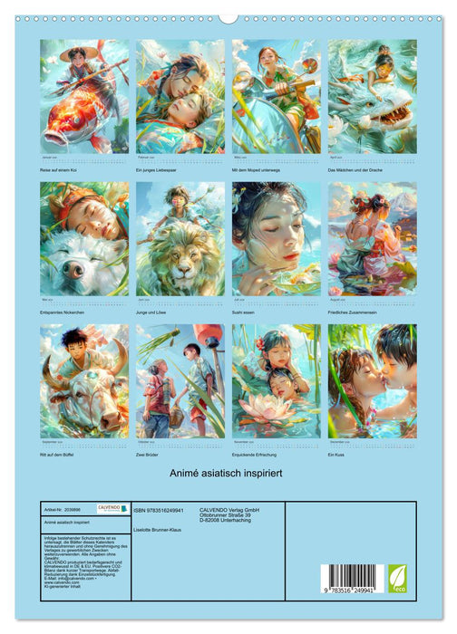 Animé asiatisch inspiriert (CALVENDO Premium Wandkalender 2026)