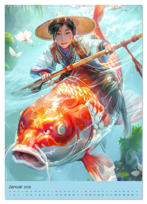 Animé asiatisch inspiriert (CALVENDO Premium Wandkalender 2026)