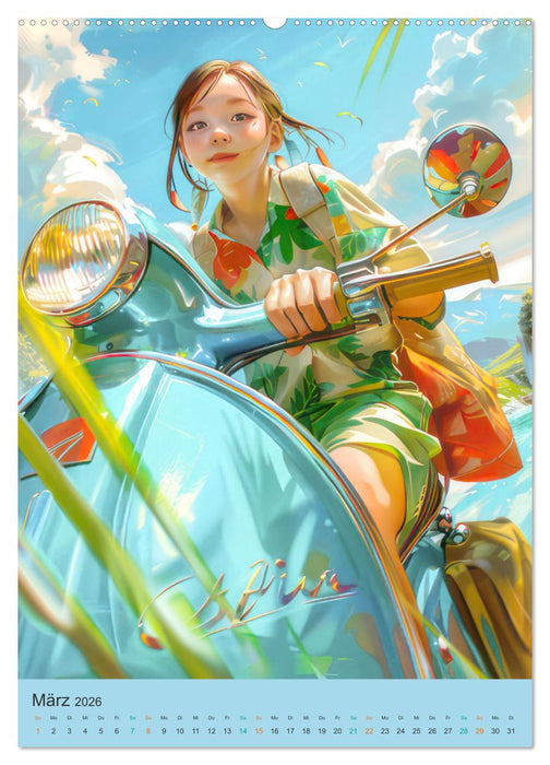 Animé asiatisch inspiriert (CALVENDO Premium Wandkalender 2026)