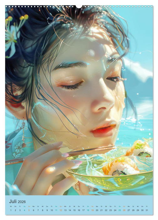 Animé asiatisch inspiriert (CALVENDO Premium Wandkalender 2026)