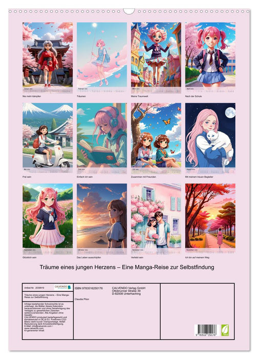 Träume eines jungen Herzens – Eine Manga-Reise zur Selbstfindung (CALVENDO Wandkalender 2026)