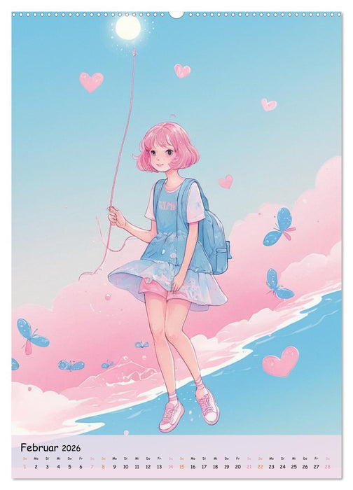 Träume eines jungen Herzens – Eine Manga-Reise zur Selbstfindung (CALVENDO Wandkalender 2026)