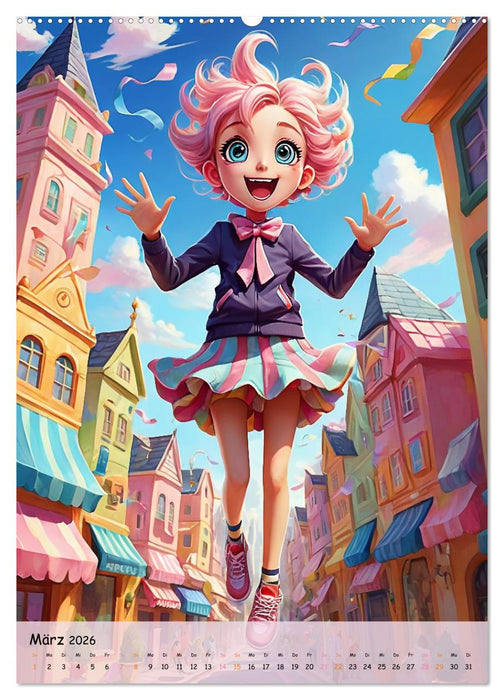 Träume eines jungen Herzens – Eine Manga-Reise zur Selbstfindung (CALVENDO Wandkalender 2026)