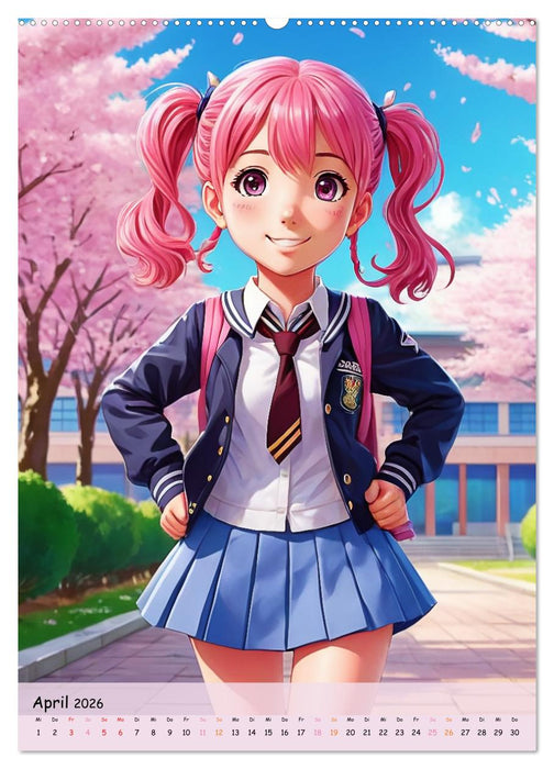 Träume eines jungen Herzens – Eine Manga-Reise zur Selbstfindung (CALVENDO Wandkalender 2026)