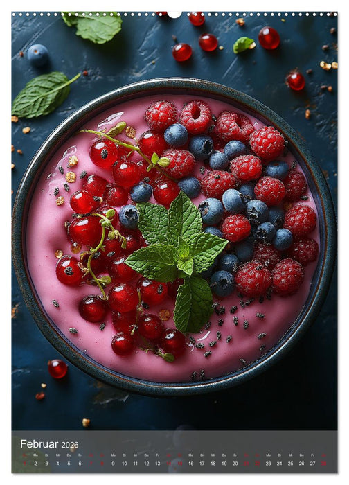 Smoothie Bowls - frisch und fruchtig durchs Jahr (CALVENDO Wandkalender 2026)