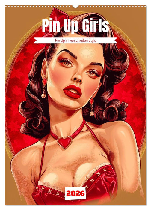 Retro PinUp Girls (CALVENDO Wandkalender 2026)