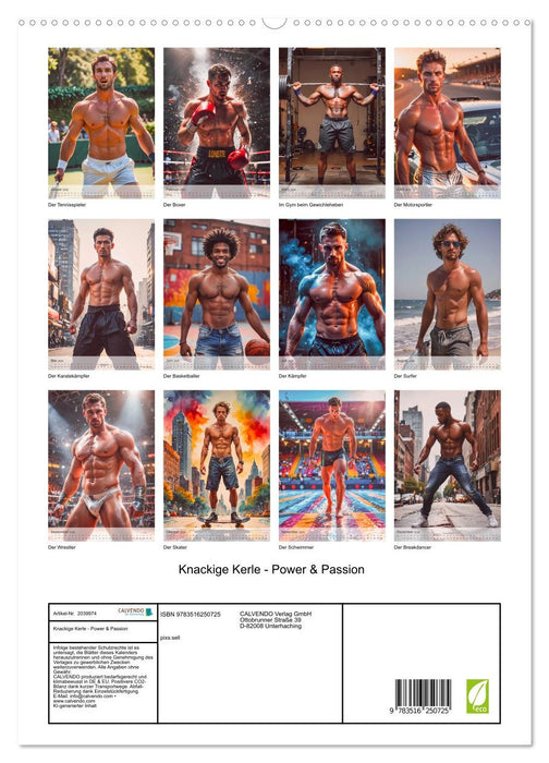 Knackige Kerle - Power & Passion (CALVENDO Premium Wandkalender 2026)