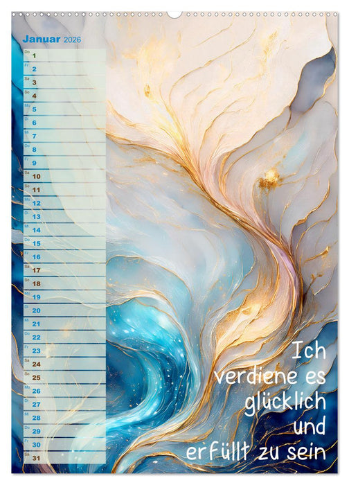 Der feminine Affirmationskalender (CALVENDO Premium Wandkalender 2026)