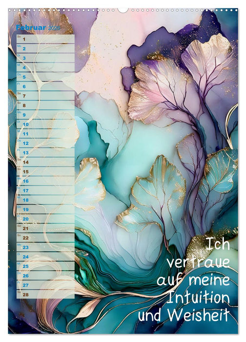 Der feminine Affirmationskalender (CALVENDO Premium Wandkalender 2026)