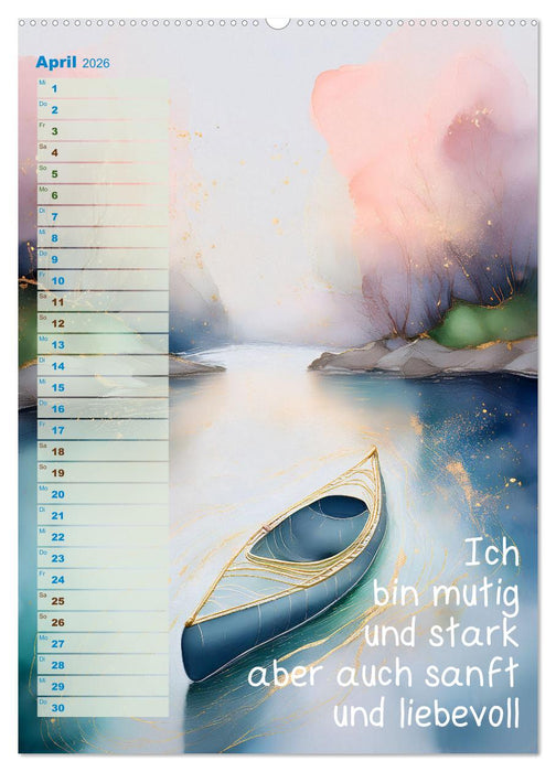Der feminine Affirmationskalender (CALVENDO Premium Wandkalender 2026)