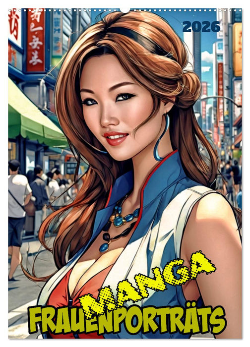 Manga-Frauenporträts (CALVENDO Wandkalender 2026)