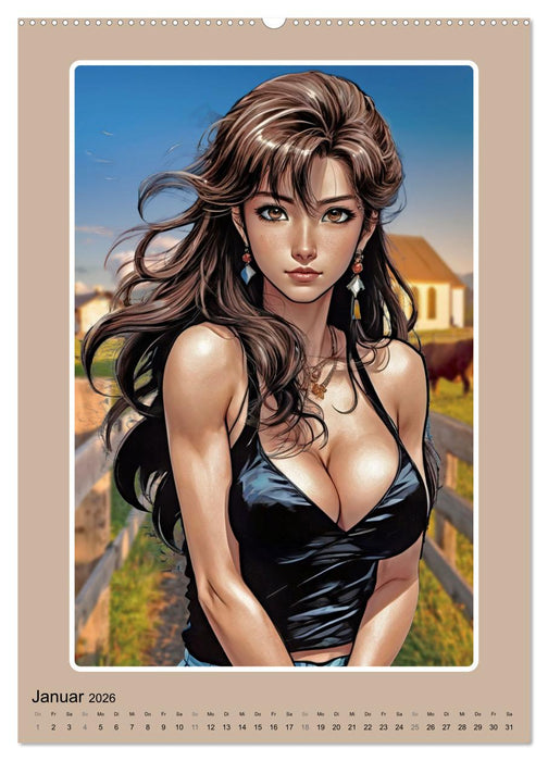 Manga-Frauenporträts (CALVENDO Wandkalender 2026)