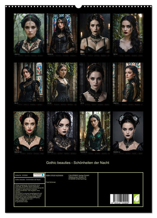 Gothic beauties - Schönheiten der Nacht (CALVENDO Premium Wandkalender 2026)