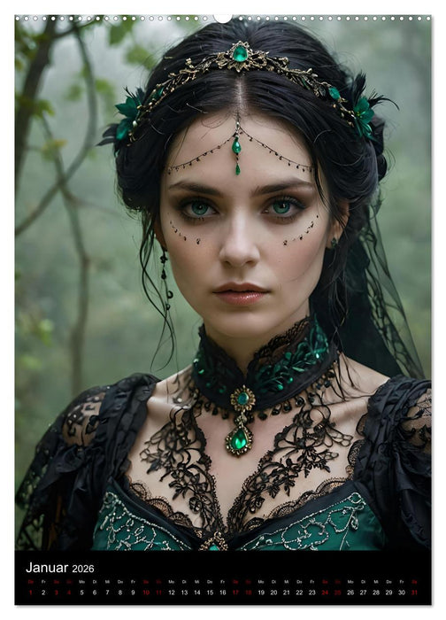 Gothic beauties - Schönheiten der Nacht (CALVENDO Premium Wandkalender 2026)