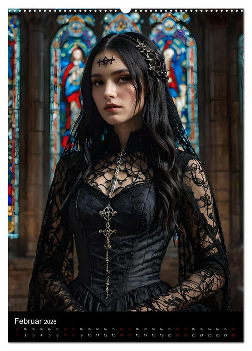 Gothic beauties - Schönheiten der Nacht (CALVENDO Premium Wandkalender 2026)