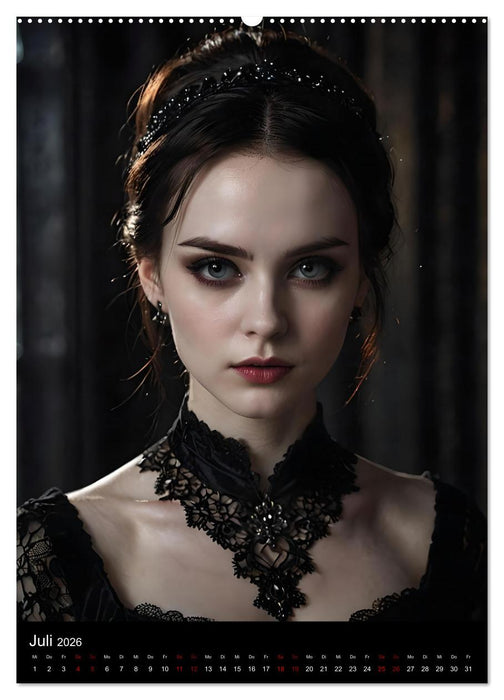 Gothic beauties - Schönheiten der Nacht (CALVENDO Premium Wandkalender 2026)