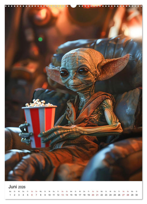 Aliens im Urlaub (CALVENDO Wandkalender 2026)