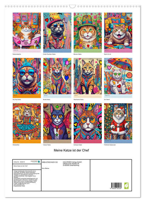 Meine Katze ist der Chef (CALVENDO Wandkalender 2026)