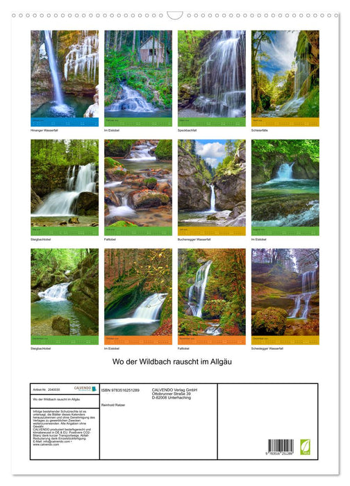Wo der Wildbach rauscht im Allgäu (CALVENDO Wandkalender 2026)