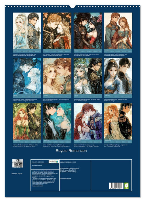 Royale Romanzen (CALVENDO Wandkalender 2026)