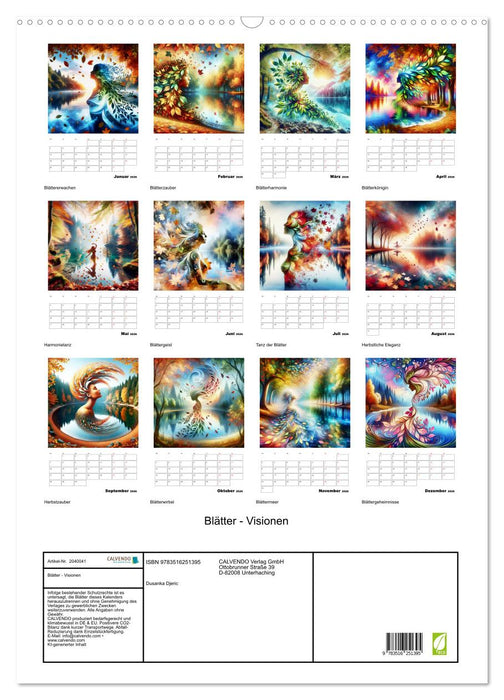 Blätter - Visionen (CALVENDO Wandkalender 2026)
