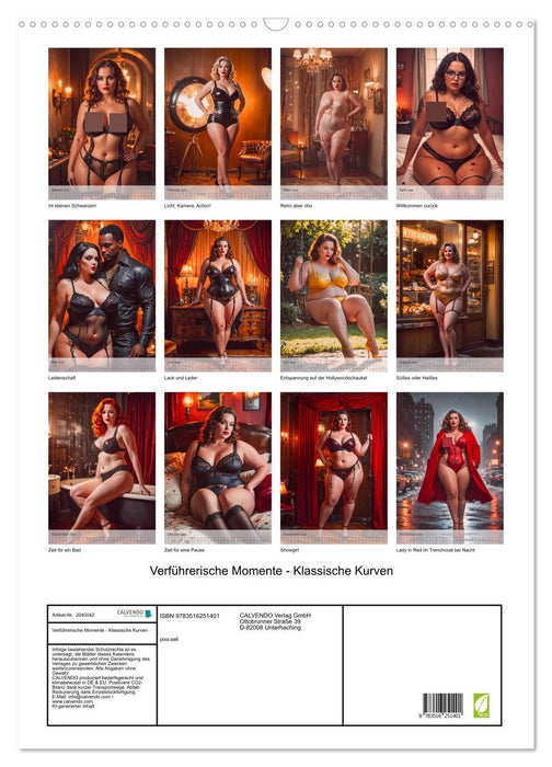 Verführerische Momente - Klassische Kurven (CALVENDO Wandkalender 2026)