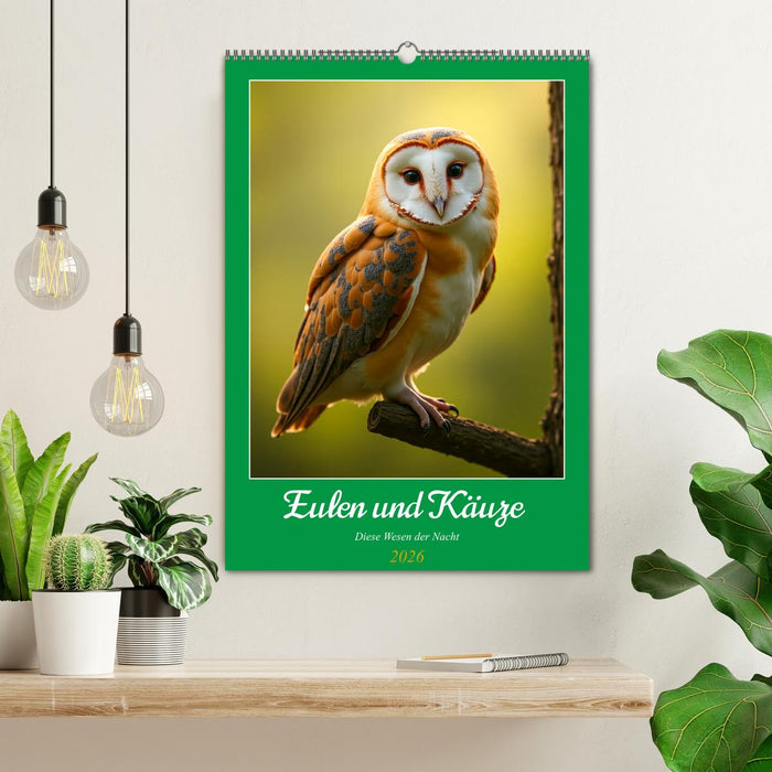 Eulen und Käuze - Diese Wesen der Nacht (CALVENDO Wandkalender 2026)