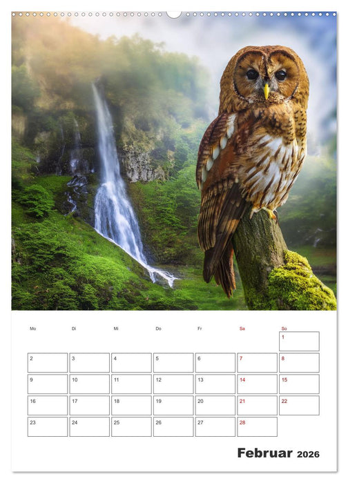 Eulen und Käuze - Diese Wesen der Nacht (CALVENDO Wandkalender 2026)