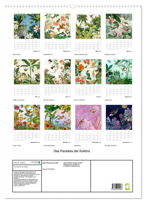 Das Paradies der Kolibris (CALVENDO Wandkalender 2026)
