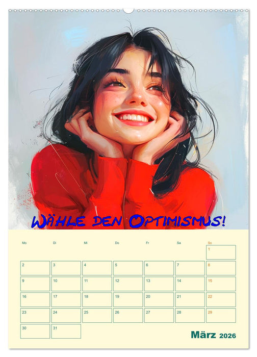 Liebe das Leben! Mit Affirmationen glücklich durch das Jahr! (CALVENDO Wandkalender 2026)