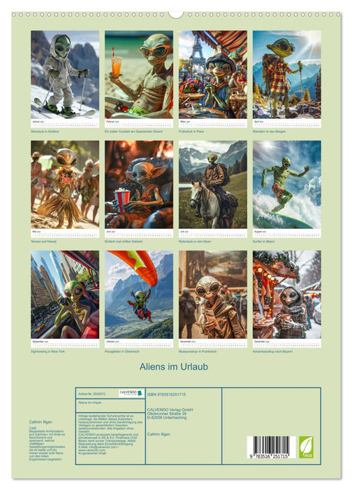 Aliens im Urlaub (CALVENDO Premium Wandkalender 2026)