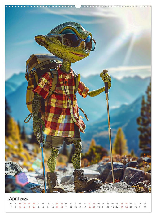 Aliens im Urlaub (CALVENDO Premium Wandkalender 2026)