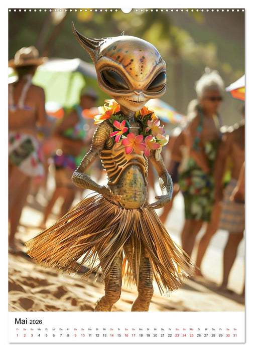 Aliens im Urlaub (CALVENDO Premium Wandkalender 2026)